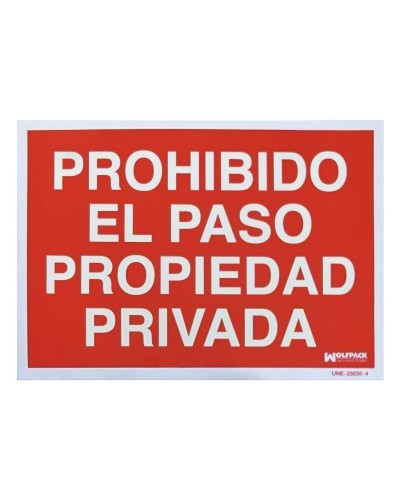 Cartel Prohibido El Paso Propiedad Privada 30x42