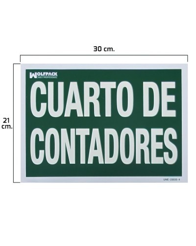 Cartel Cuarto De Contadores 30x21