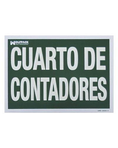 Cartel Cuarto De Contadores 30x21