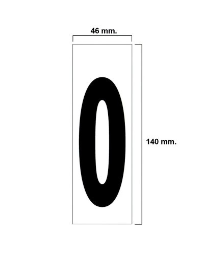 Numero Adhesivo 46x140 mm.  Nº 0