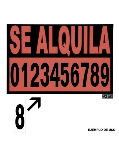 Numero Adhesivo 46x140 mm.  Nº 0