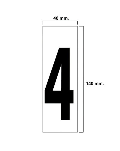 Numero Adhesivo 46x140 mm.  Nº 4