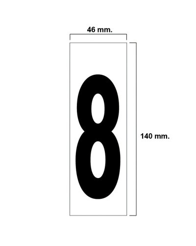 Numero Adhesivo 46x140 mm.  Nº 8