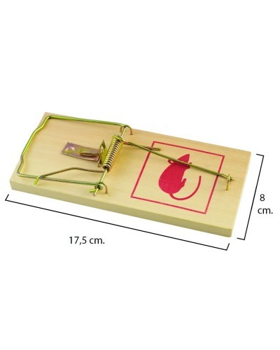 Trampa ratas madera 17,5 x 8 cm.