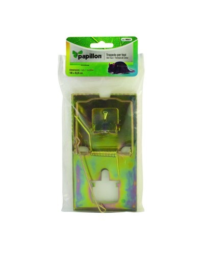 Trampa ratas metálica galvanizada 16 x 8.8 cm.