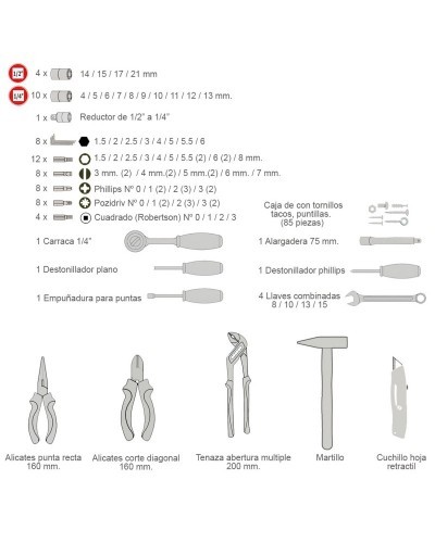 Juego Herramientas 161 Piezas Con Maletin