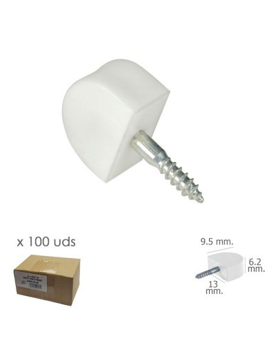 Soporte Estanteria Tornillo Pequeño Blanco (Caja 100 unidades)