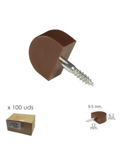 Soporte Estanteria Tornillo Pequeño Marron (Caja 100 unidades)