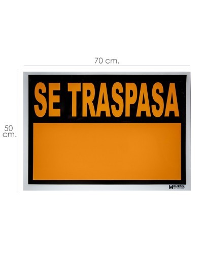 Cartel Se Traspasa 70 x 50 cm.