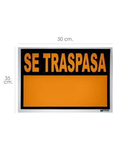 Cartel Se Traspasa 50x35 cm.