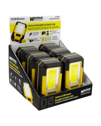 Linterna Led Recargable Con Iman y Gancho 500 Lumenes Recargable / Powerbank