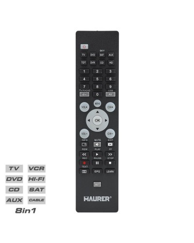 Mando Universal Maurer TV / Satelite Compatible Hasta Con 8 Aparatos