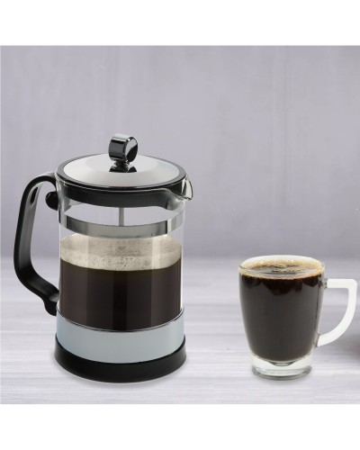 Cafetera Francesa De Cristal Y Acero Inoxidable, Con Embolo, Capacidad De 800 ml