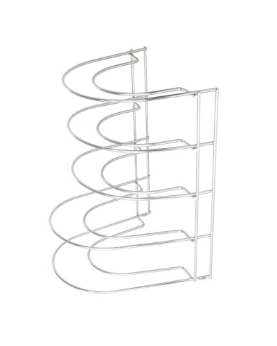 Soporte Vertical 5 Niveles Para Sartenes, Tapaderas, Acero Cromado