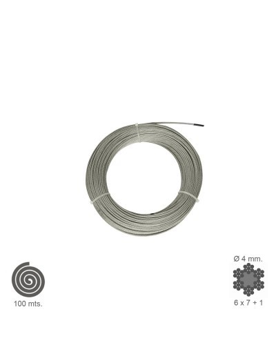 Cable Galvanizado   4  mm. (Rollo 100 Metros) No Elevacion