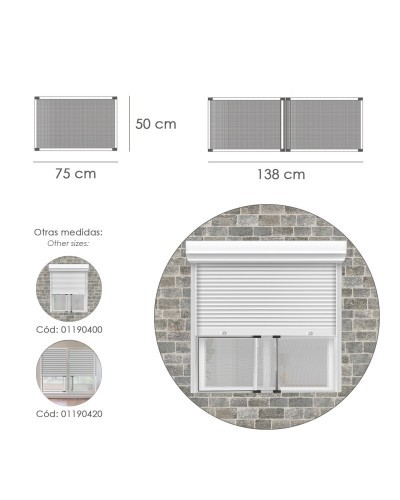 Marco Mosquitero Aluminio Extensible 50x 75/138 cm.