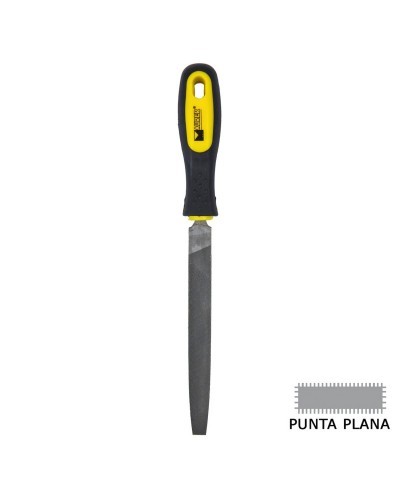 Lima Maurer Con Mango Plana Punta Entrefina 6"