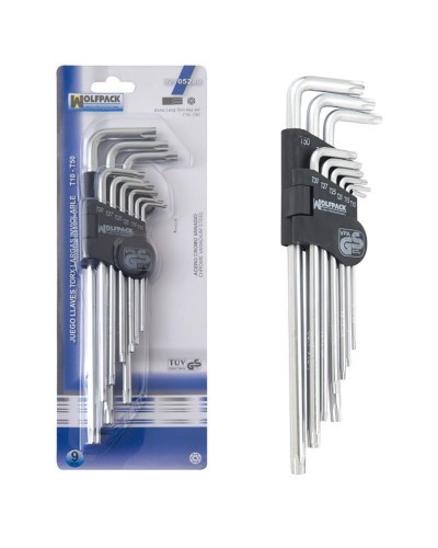 Juego Llaves Torx "L" 9 Piezas Largo Inviolable