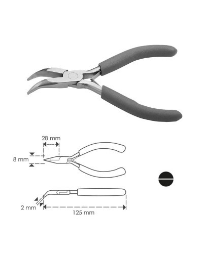 Alicates Maurer Mini Boca Curva 125 mm.