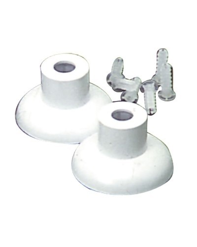 Juego Soportes Baño Plastico Blanco 16 mm.