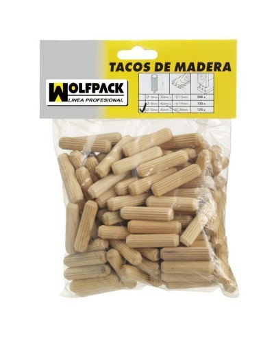 Espigas Madera 6x30 mm. (Bolsa de 50 Piezas)