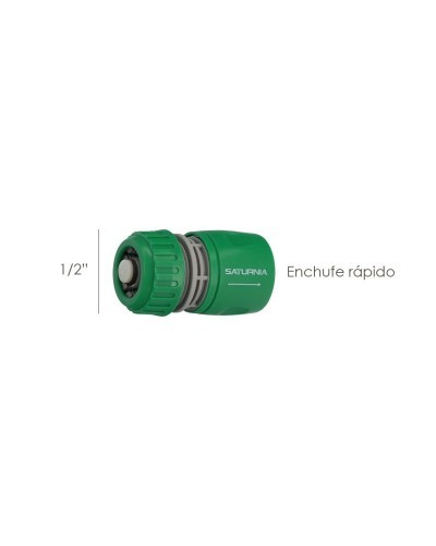 Conector Manguera Plastico 1/2 Con Stop Blister