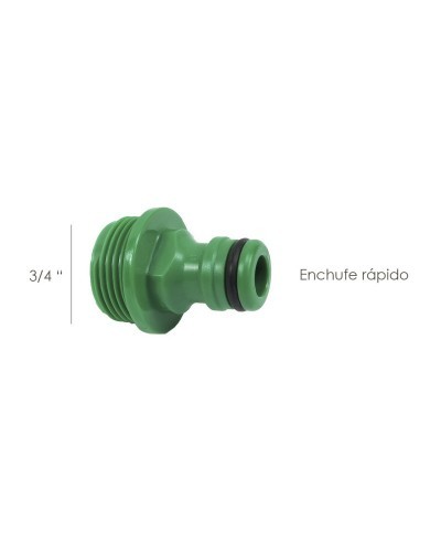 Adaptador Manguera Plastico 3/4 Macho Blister