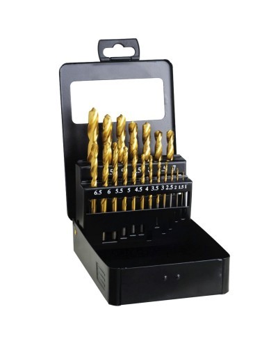 Estuche Brocas Hss Titanio 1-10 mm. 19 Piezas