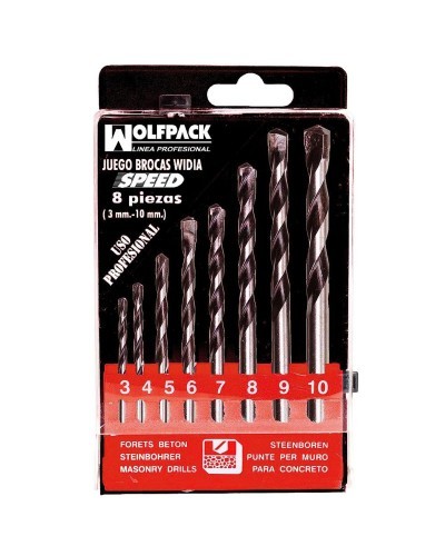 Estuche Brocas Widia Profesional Wolfpack Speed 8 Piezas