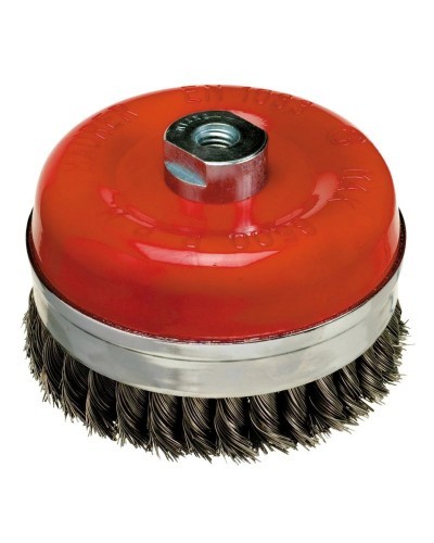 Cepillo Acero M14 Trenzado Taza 75x0,50 mm.