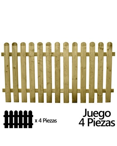 Juego Vallas Jardin Madera 180x 100 cm. (4 Piezas)