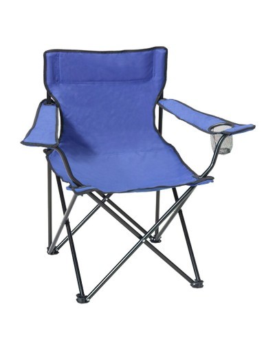 Silla Playa Metal Pescador Plegable Azul