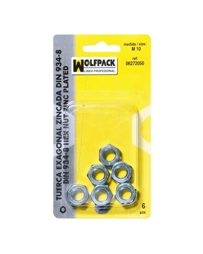 Tuerca Hexagonal Zincada Din934 M12 (4 Piezas)