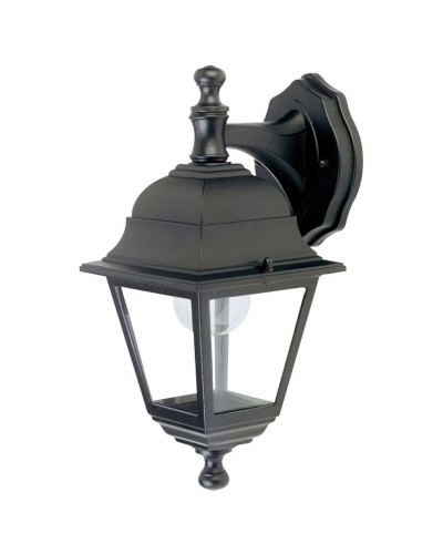 Farol Jardín Soporte Alto Negro