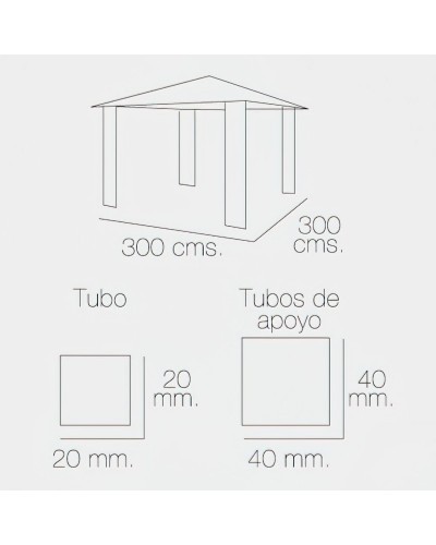 Pergola Papillon 3x3 Metros Falesia