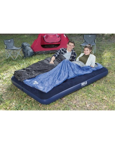 Colchon Camping Inflable Doble 191x137x22 cm.