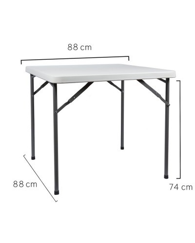 Mesa Plegable Cuadrada 88x88x74 cm.