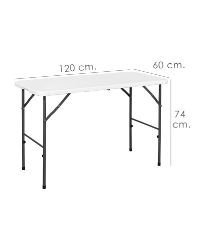 Mesa Plegable Rectangular 120x60x7 4cm