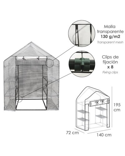 Invernadero Portatil Pvc Casita 195 cm.