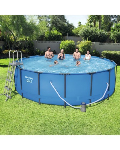 Piscina Redonda Con Depuradora Estructura Metalica Ø457x122 cm.