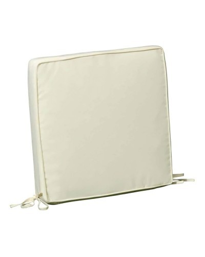 Cojín Para Silla 40x40x8 cm. Beige Desenfundable Con Borde