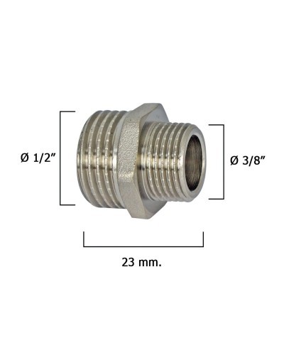 Machones Reductores Cromo 3/8" A 1/2"