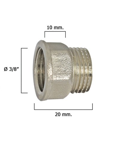 Alargadera Hexagonal Cromo 3/8x10