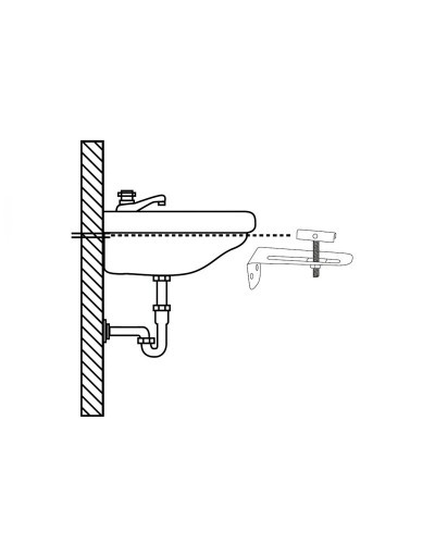 Juego Escuadras Sanitario Soporte Lavabo 10 cm. (2piezas)