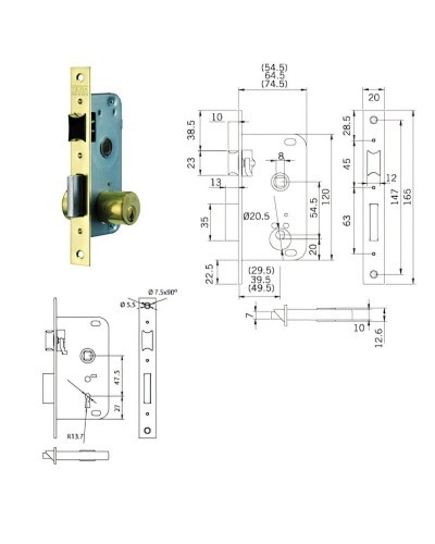 Cerradura Tesa 2002-hl/30