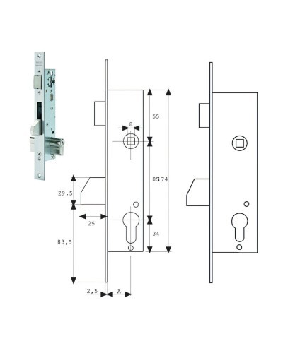 Cerradura Tesa 2210/20/3ai