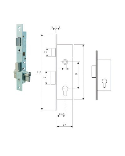 Cerradura Tesa 2201-hz/15