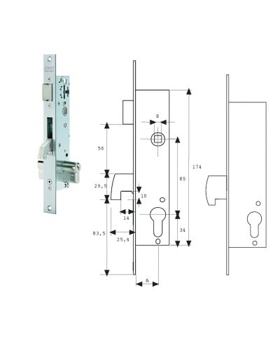 Cerradura Tesa 2241/20/3ai