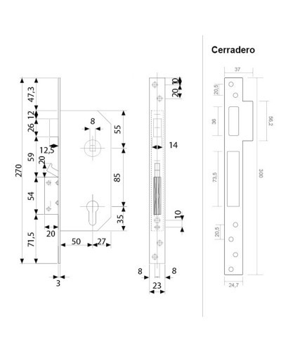 Cerradura Tesa Seguridad R200N/T6/6T