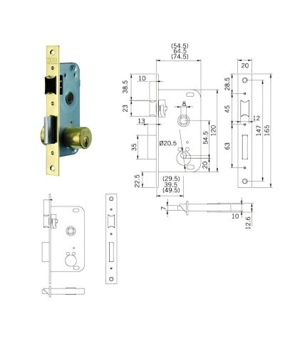 Cerradura Tesa 2000-hl/50